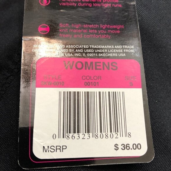 Skechers GoDri Performance Black Leggings NEW - Picture 7 of 8